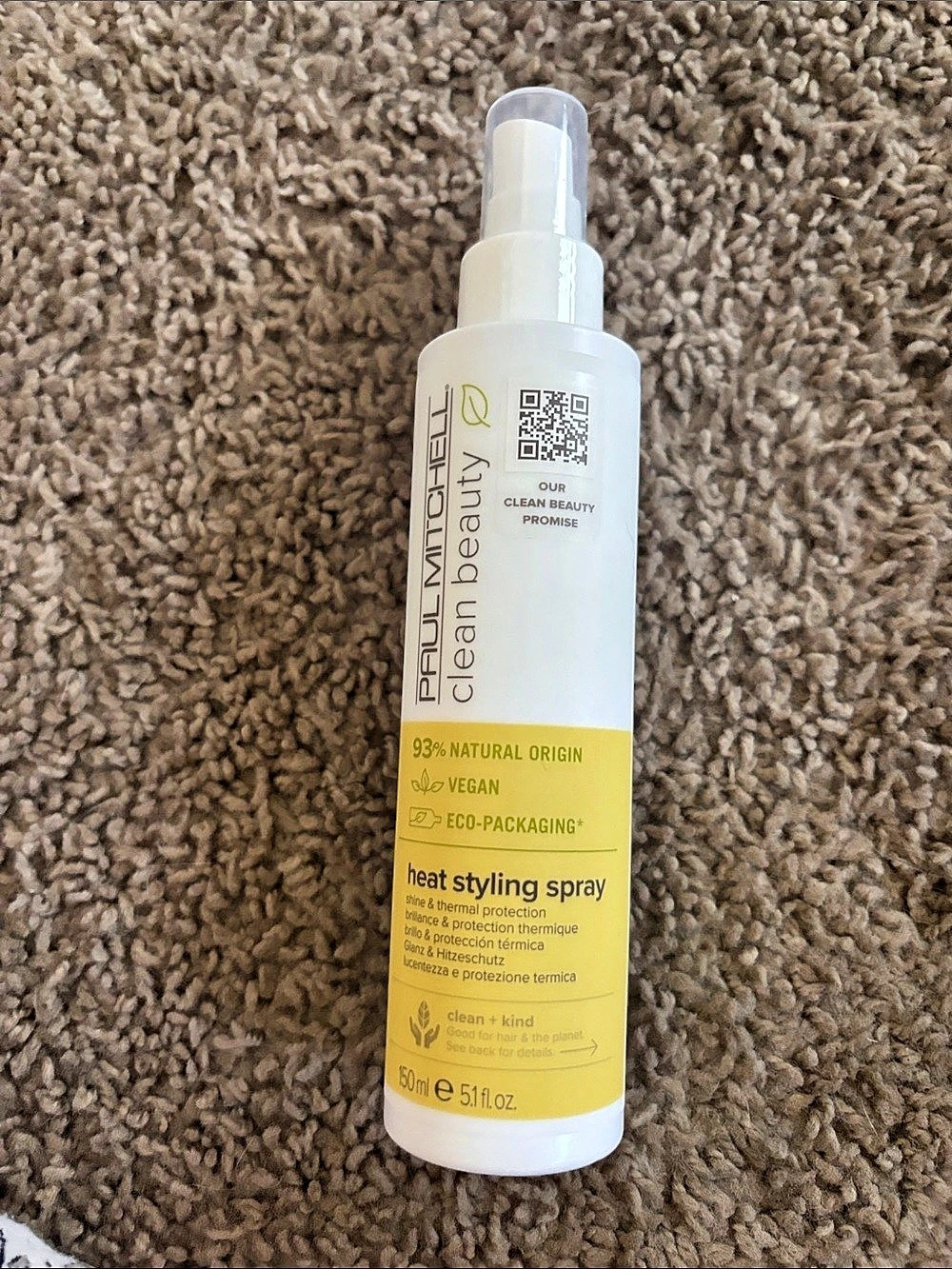 Paul Mitchell Clean Beauty Heat Styling Spray 5 fl oz NWT